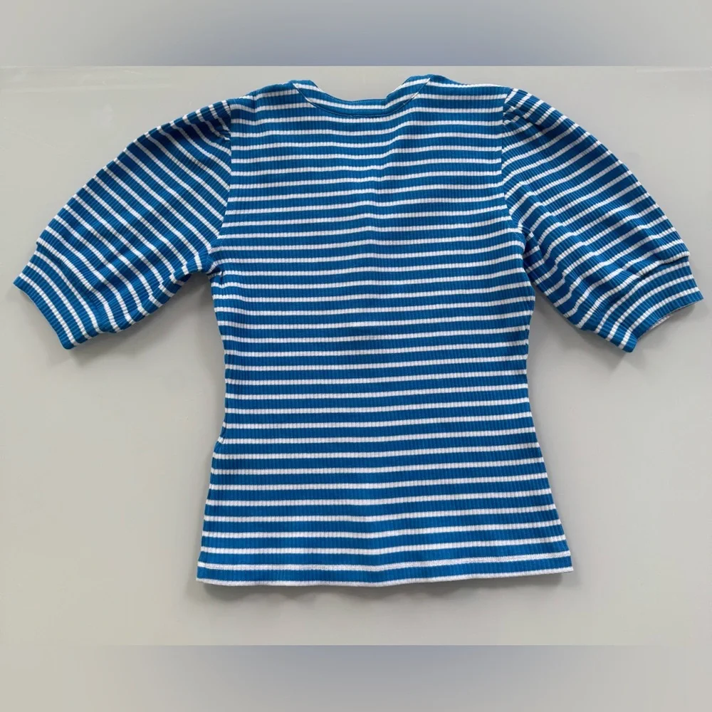 Rails Puff-Sleeve Striped Henley Top – Size S - Picture 8 of 8